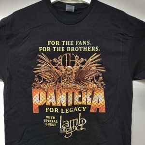 Pantera 2024 Legacy Black Tour Shirt With Lamb Of God Large